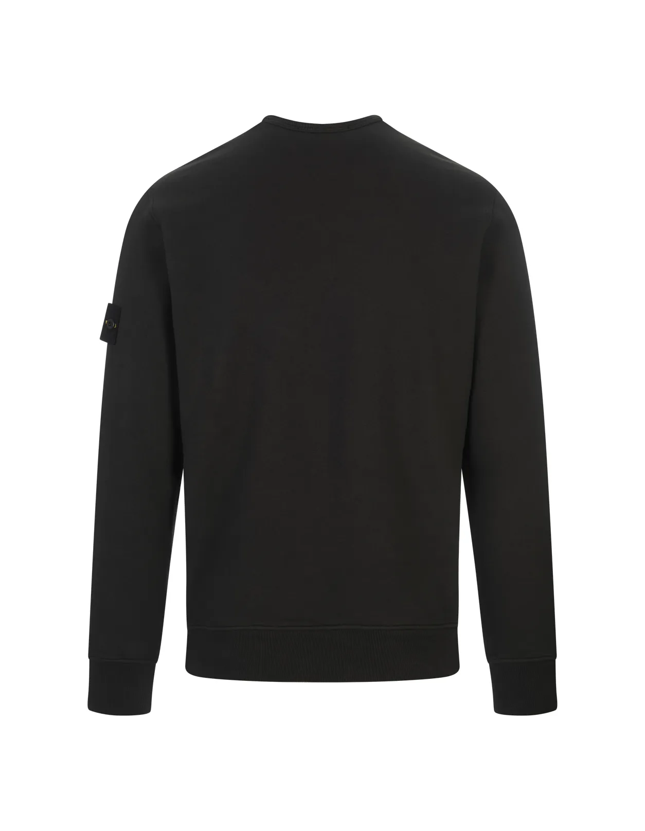 STONE ISLAND Crew-Neck Sweatshirt In Lead Grey Gauzed Cotton