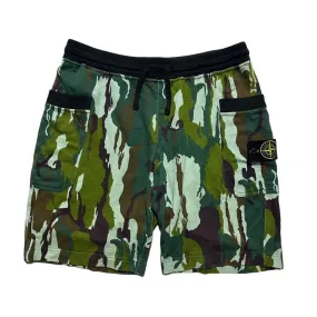 Stone Island Flowing Camo Cotton Shorts