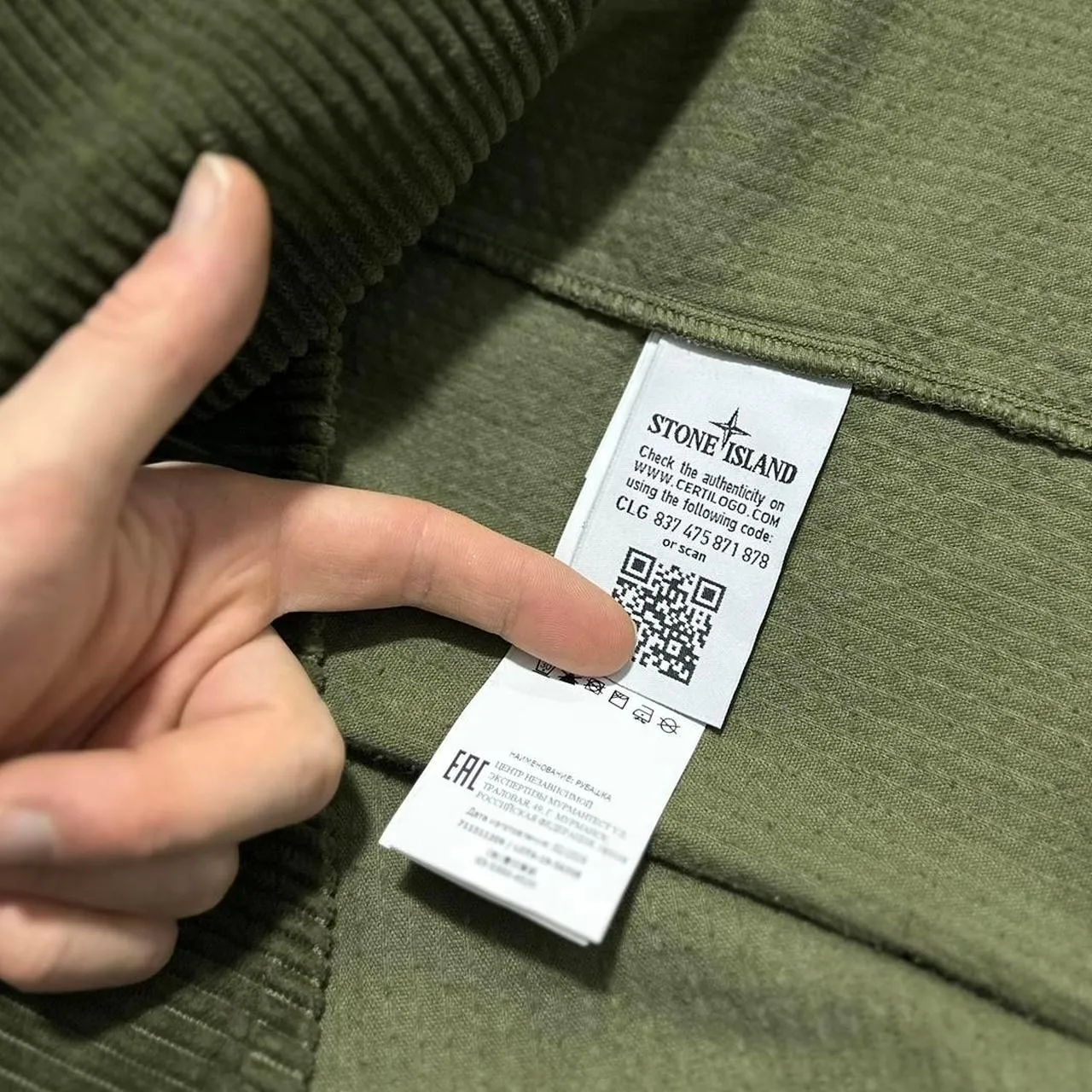 Stone Island Green Heavy Corduroy Shirt