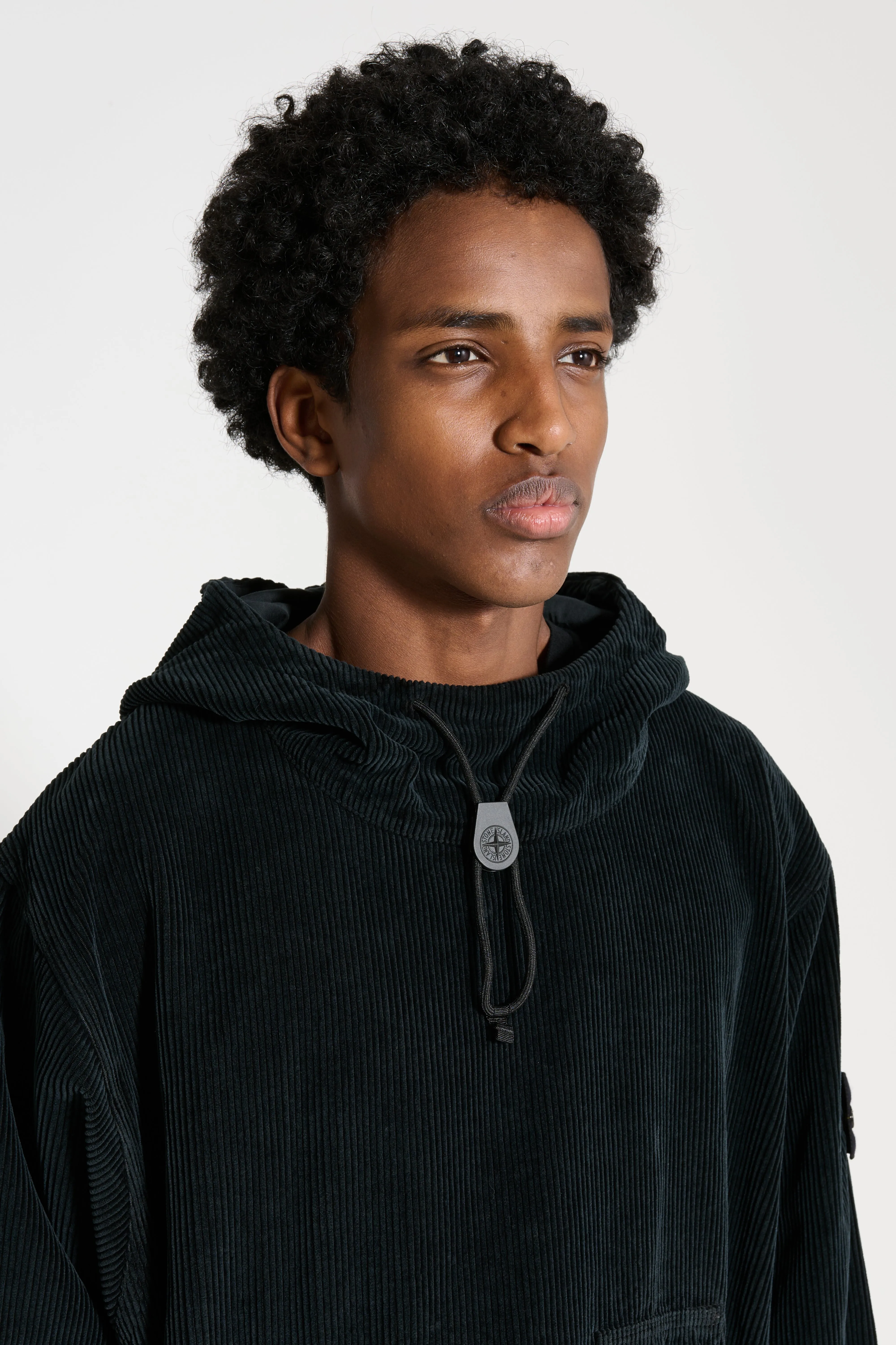 Stone Island Hooded Overshirt Black