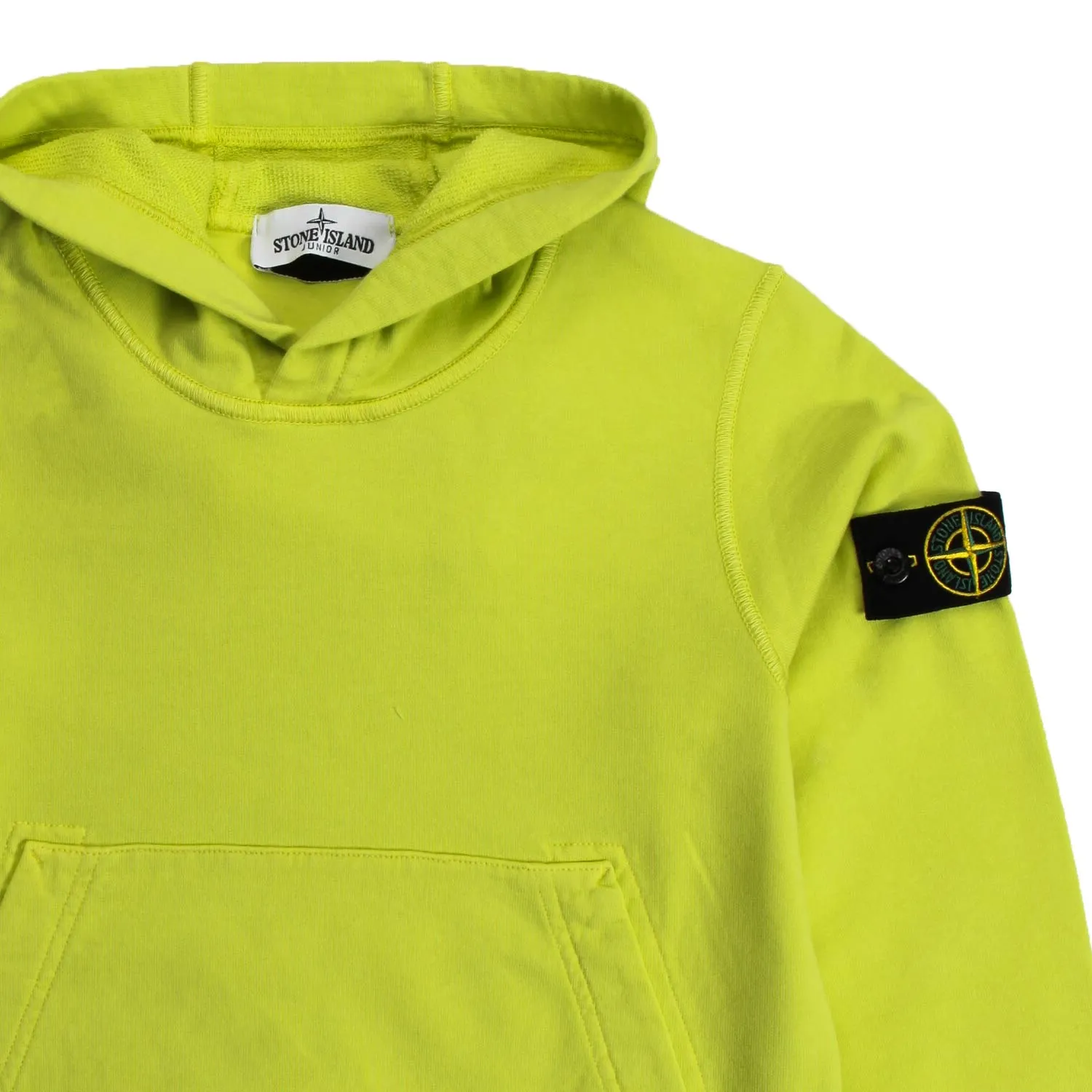 Stone Island Lime Green Hoodie For Boy