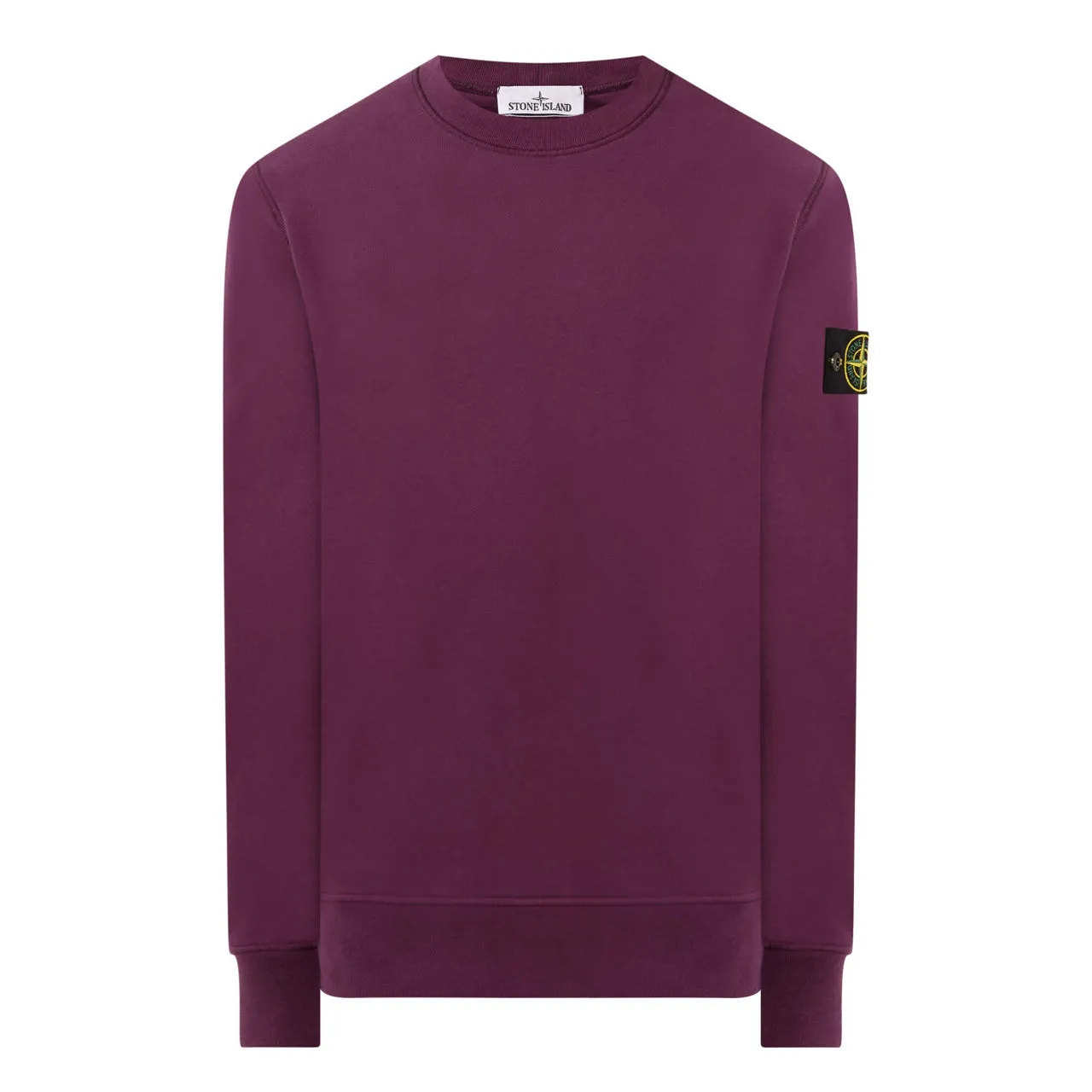 STONE ISLAND Logo Badge Sweatshirt - BURGUNDY