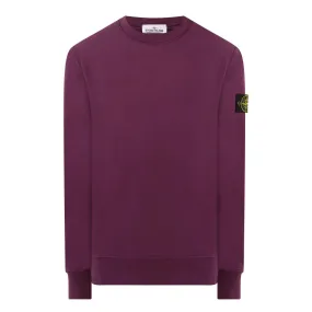 STONE ISLAND Logo Badge Sweatshirt - BURGUNDY