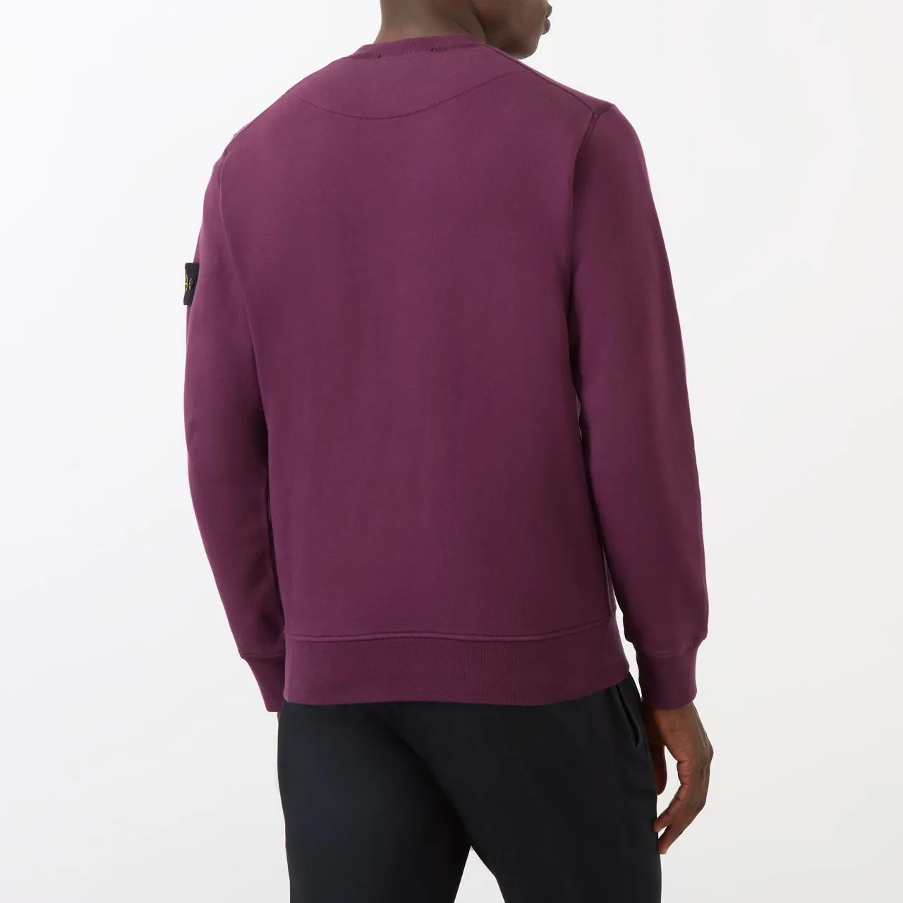 STONE ISLAND Logo Badge Sweatshirt - BURGUNDY