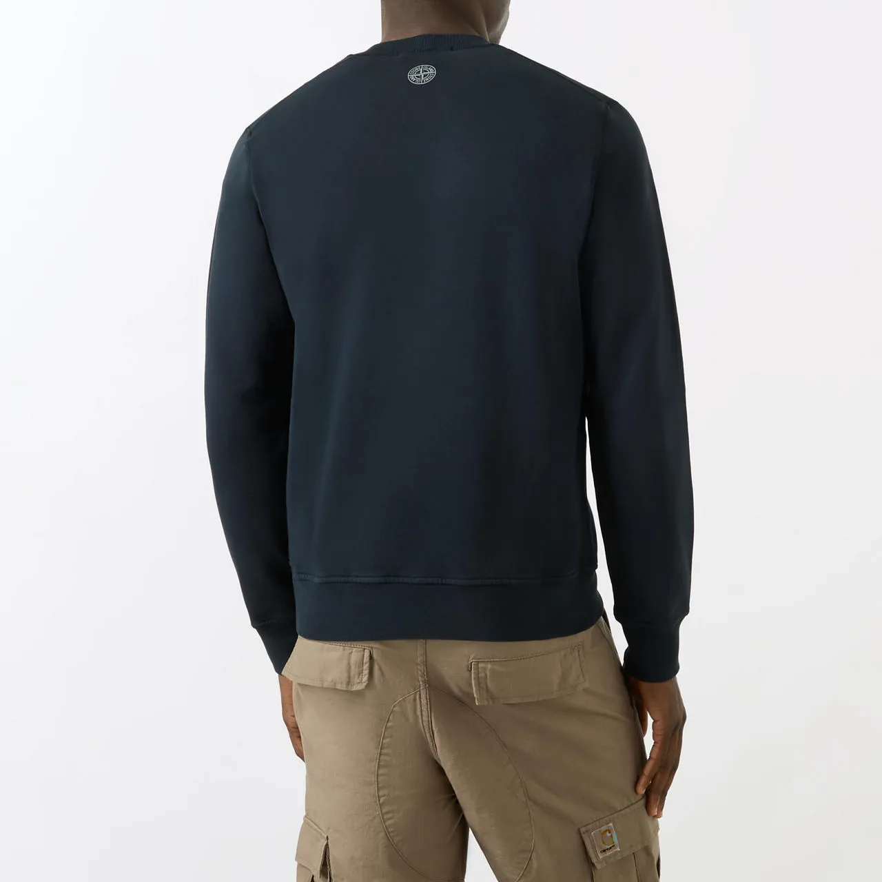 STONE ISLAND Logo Badge Sweatshirt - Navy