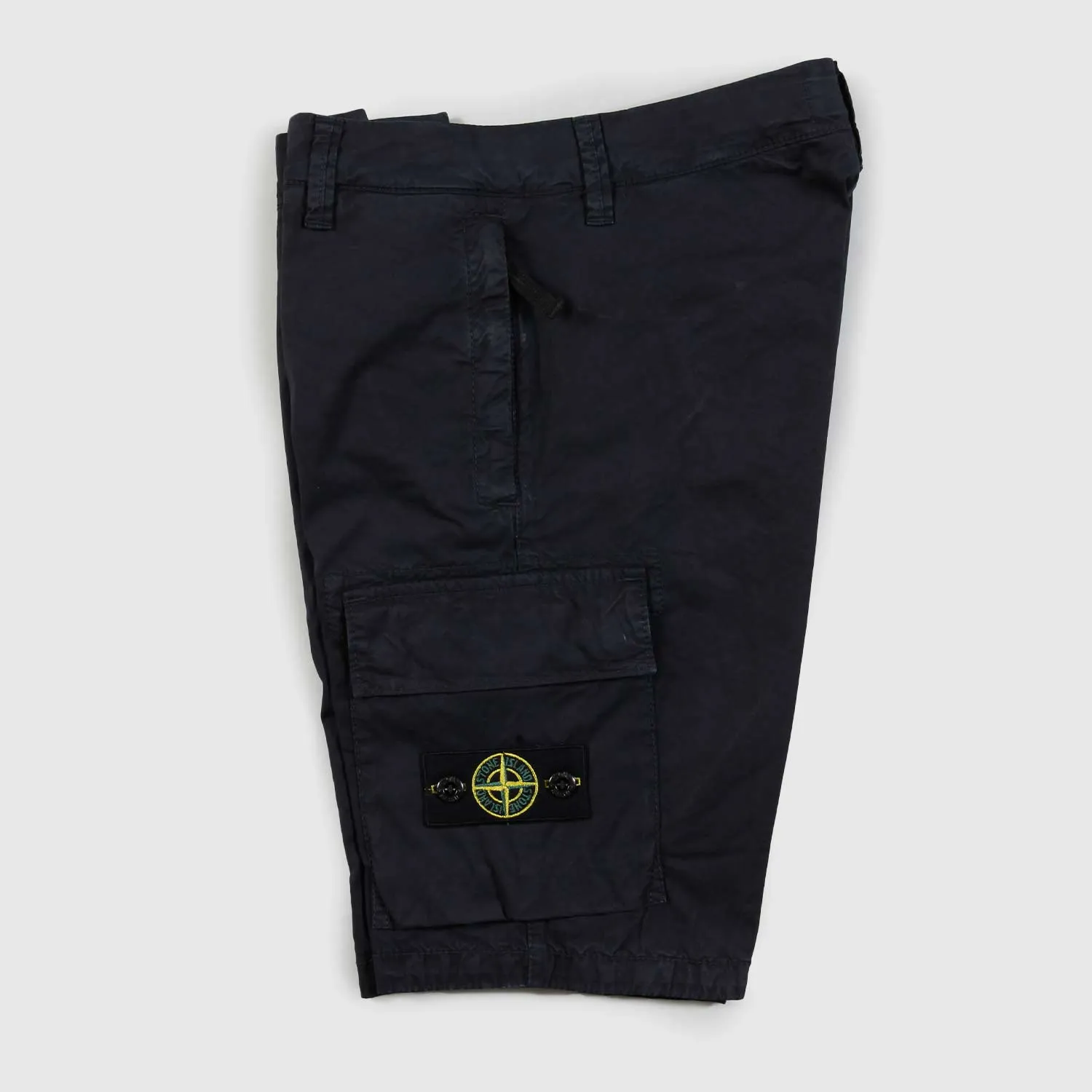 Stone Island Midnight Blue Bermuda Shorts With Large Pockets For Children