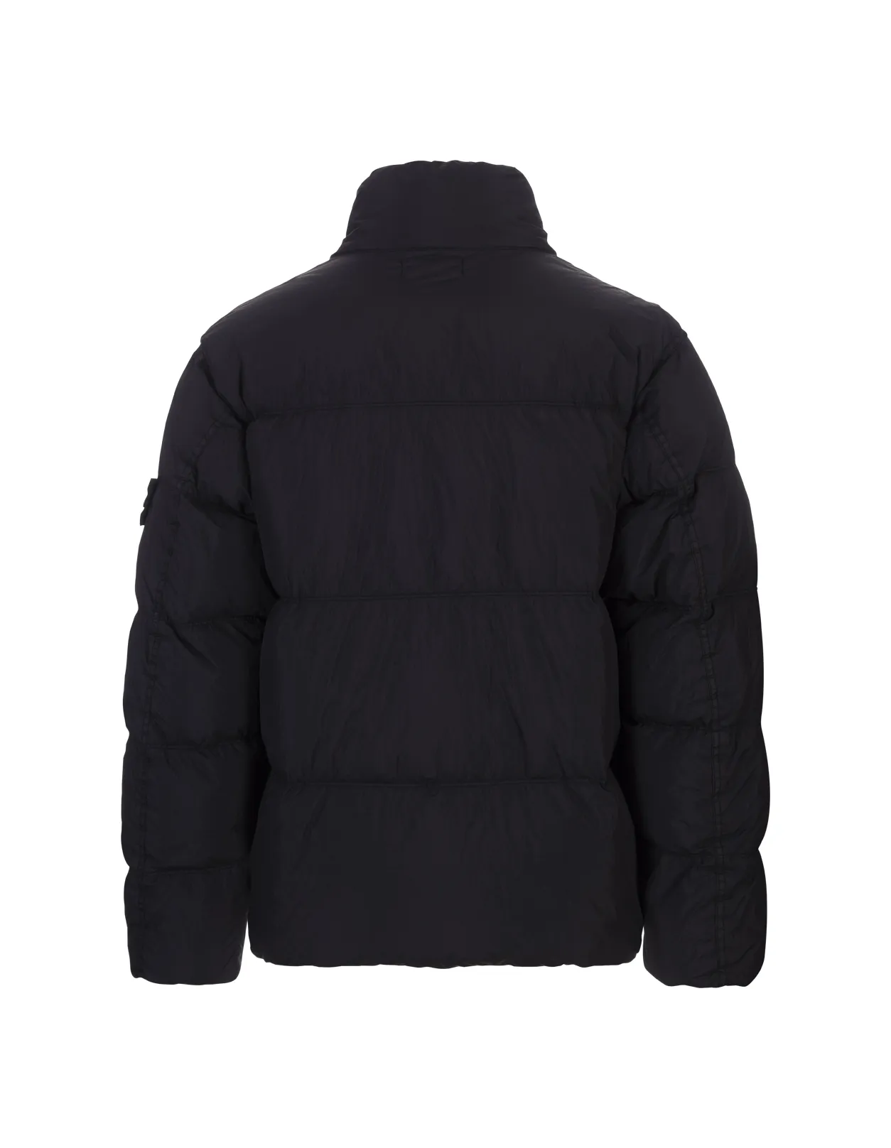 STONE ISLAND Navy Blue CRINKLE REPS R-NY Blouson