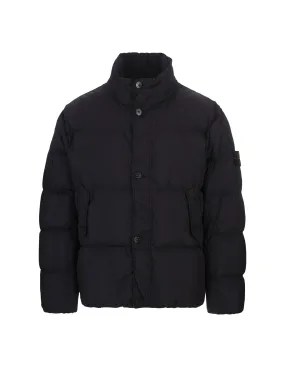 STONE ISLAND Navy Blue CRINKLE REPS R-NY Blouson