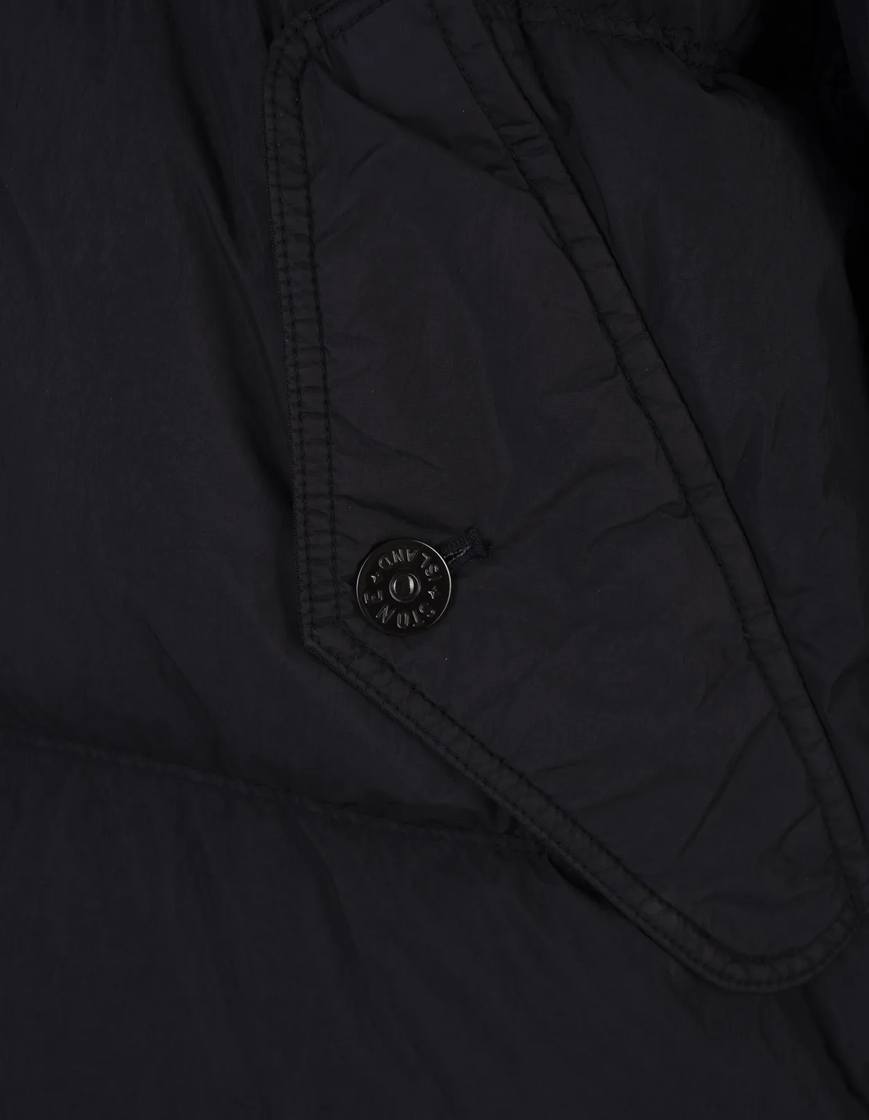 STONE ISLAND Navy Blue CRINKLE REPS R-NY Blouson