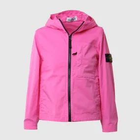 Stone Island Pink Jacket With Pockets For Girl