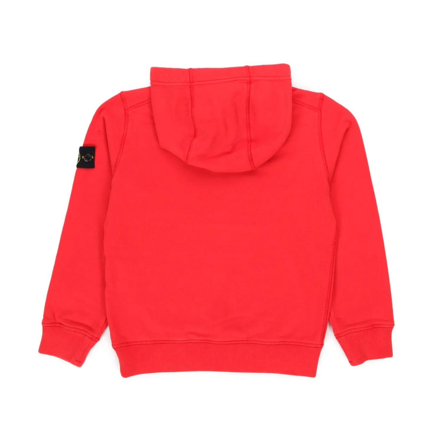 Stone Island Red Hooded Sweatshirt With Logo