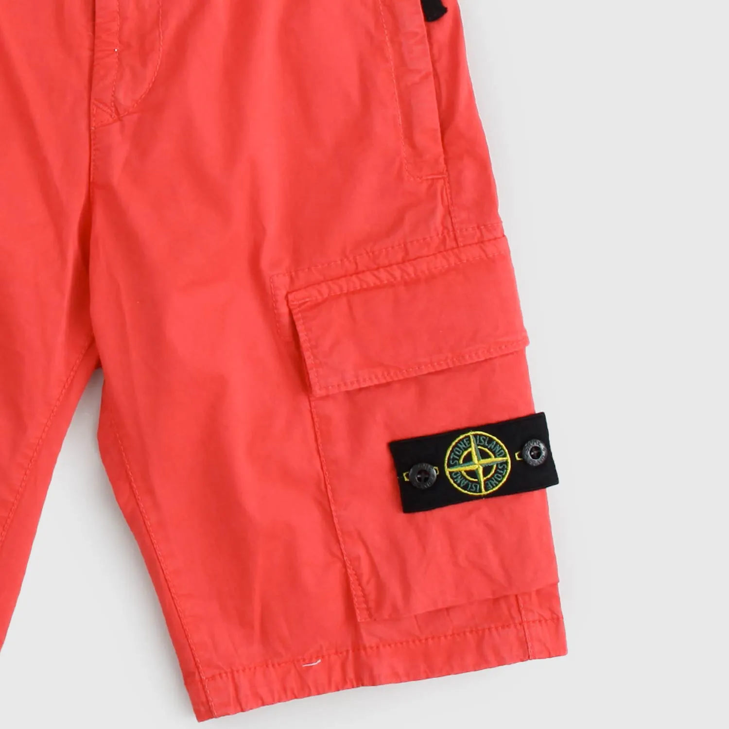 Stone Island Red Shorts For Boys And Children