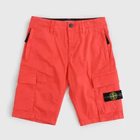 Stone Island Red Shorts For Boys And Children