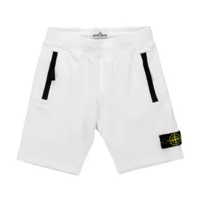 Stone Island White Shorts For Boy