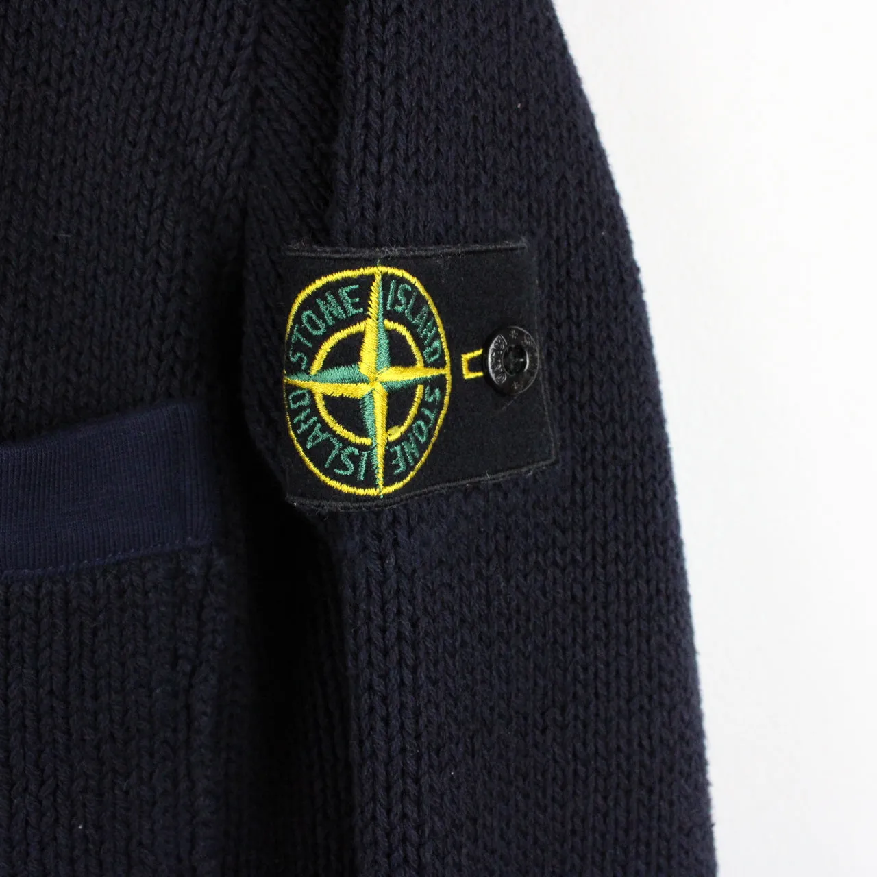 STONE ISLAND Zip Knit Sweatshirt Navy Blue | Medium