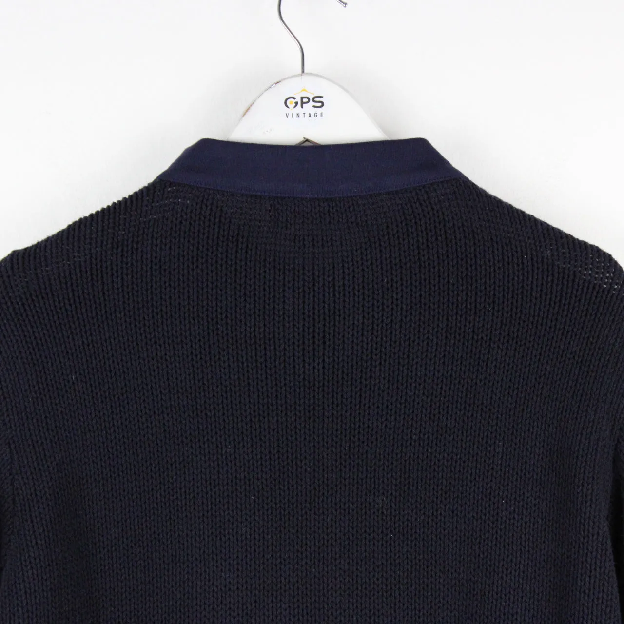 STONE ISLAND Zip Knit Sweatshirt Navy Blue | Medium