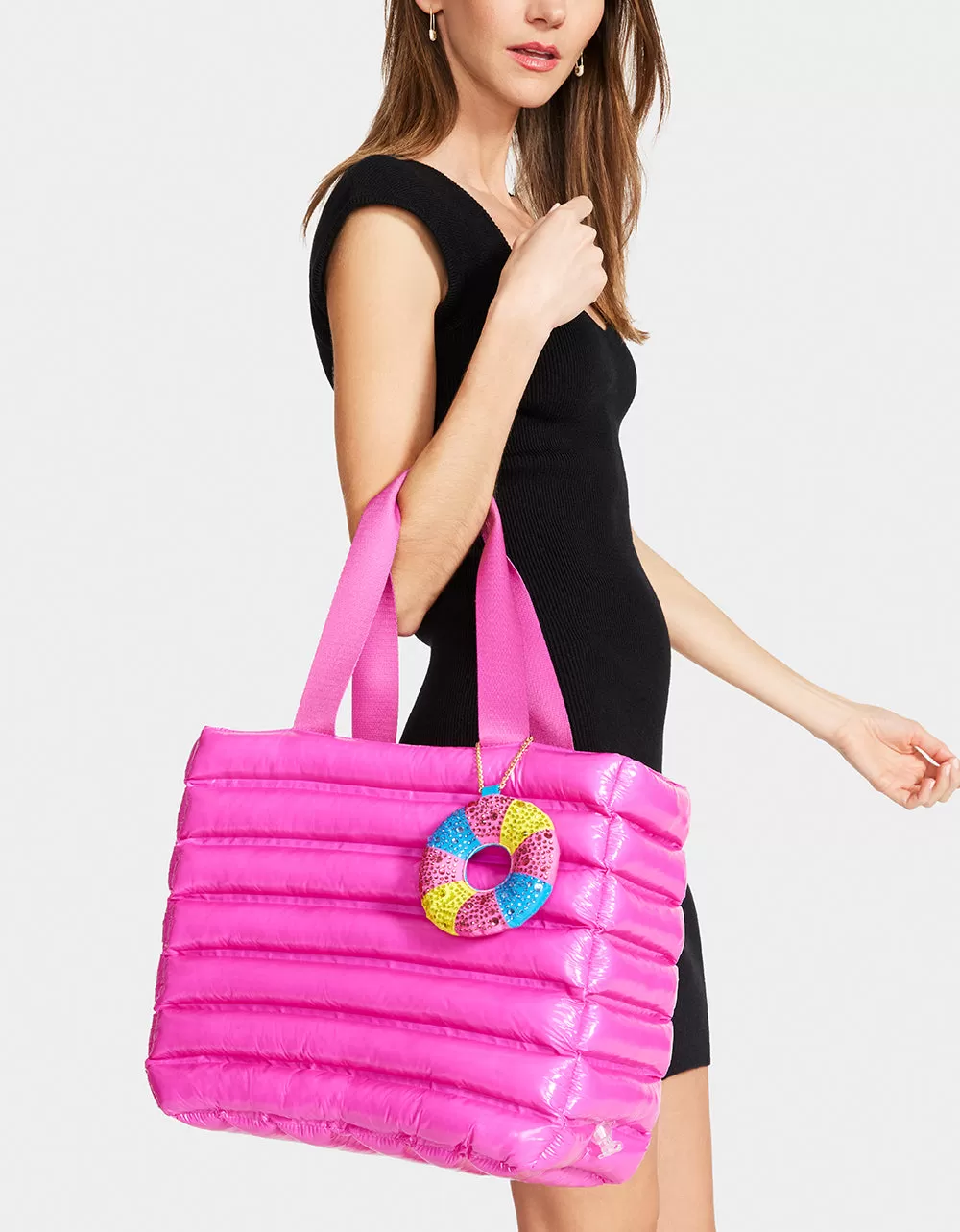 THAR SHE BLOWS WET NYLON TOTE PINK