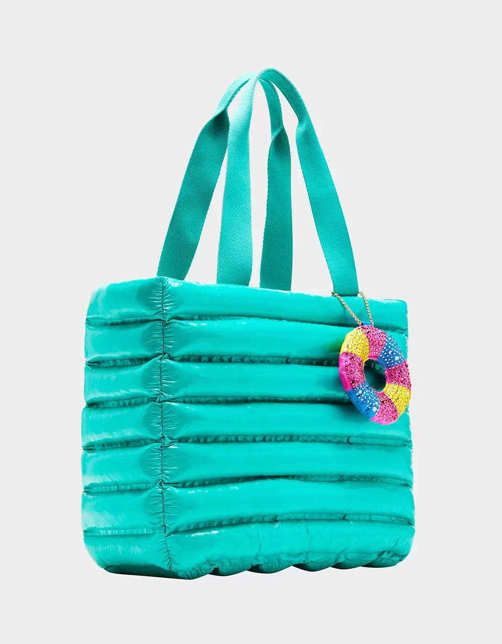 THAR SHE BLOWS WET NYLON TOTE TURQUOISE