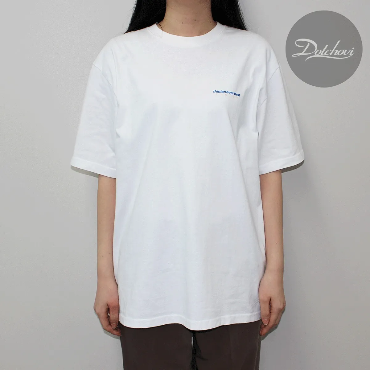 thisisneverthat  |Crew Neck Unisex Street Style Plain Cotton Short Sleeves