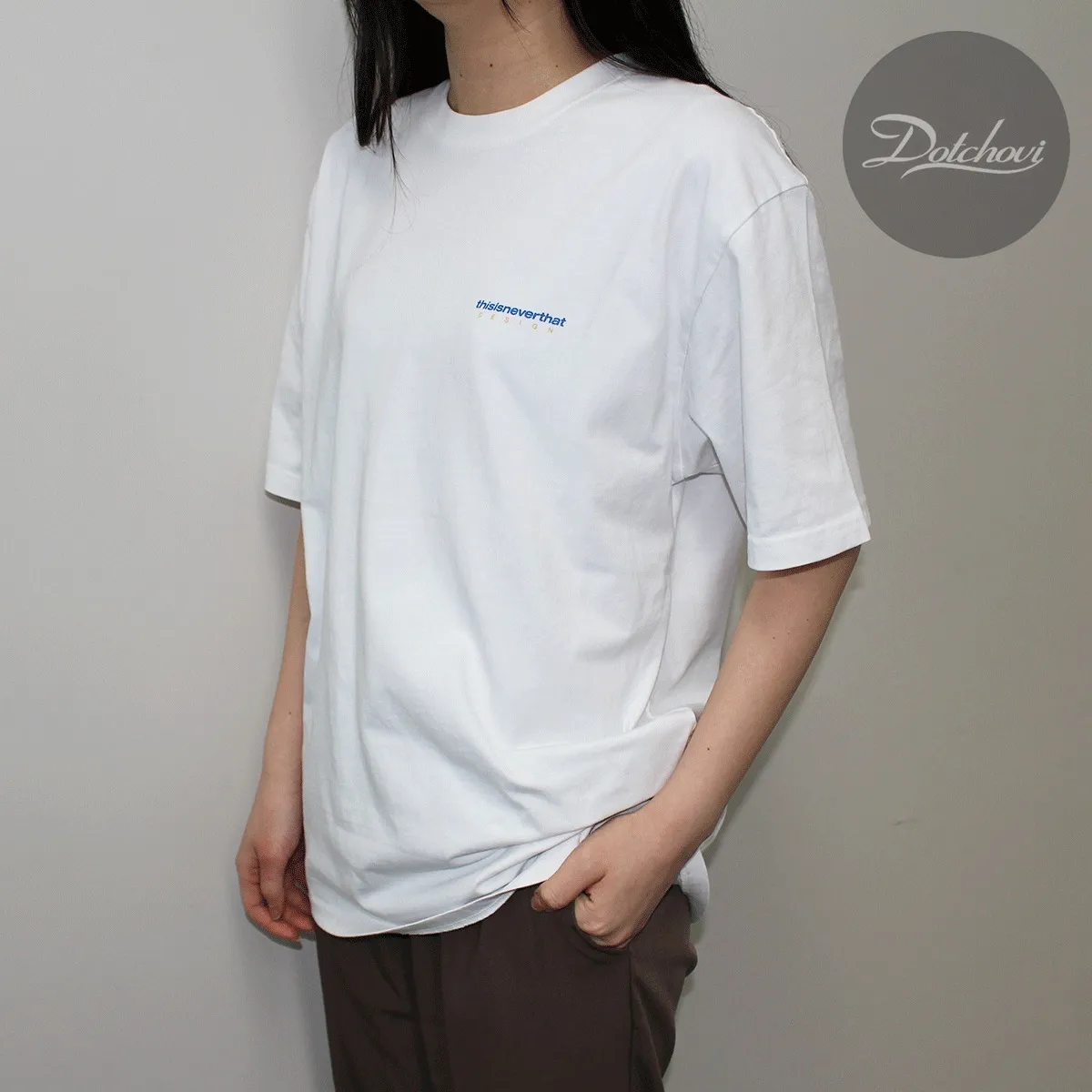 thisisneverthat  |Crew Neck Unisex Street Style Plain Cotton Short Sleeves