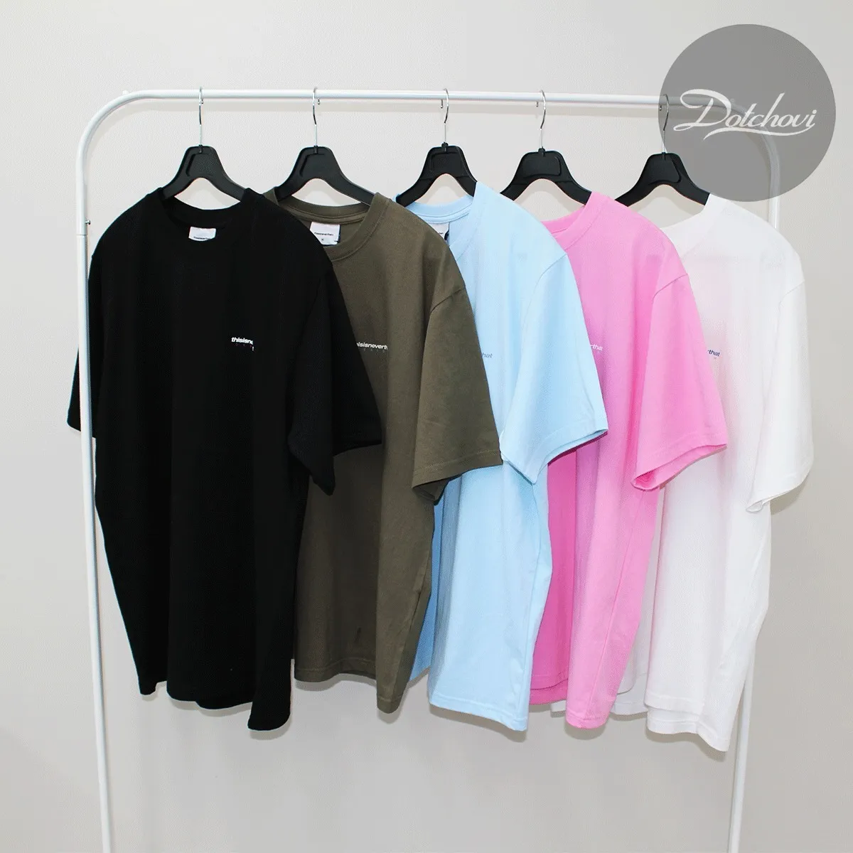 thisisneverthat  |Crew Neck Unisex Street Style Plain Cotton Short Sleeves