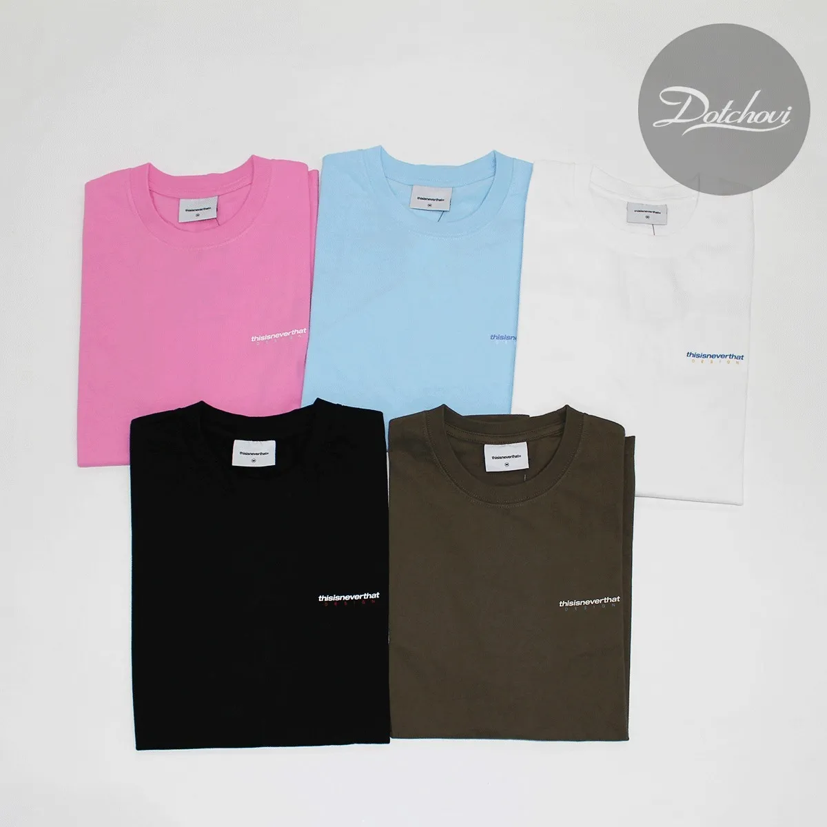 thisisneverthat  |Crew Neck Unisex Street Style Plain Cotton Short Sleeves