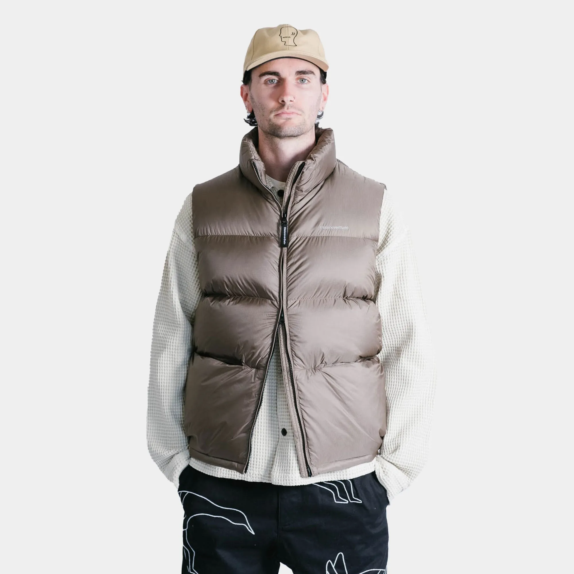 thisisneverthat PERTEX T Down Vest - Olive