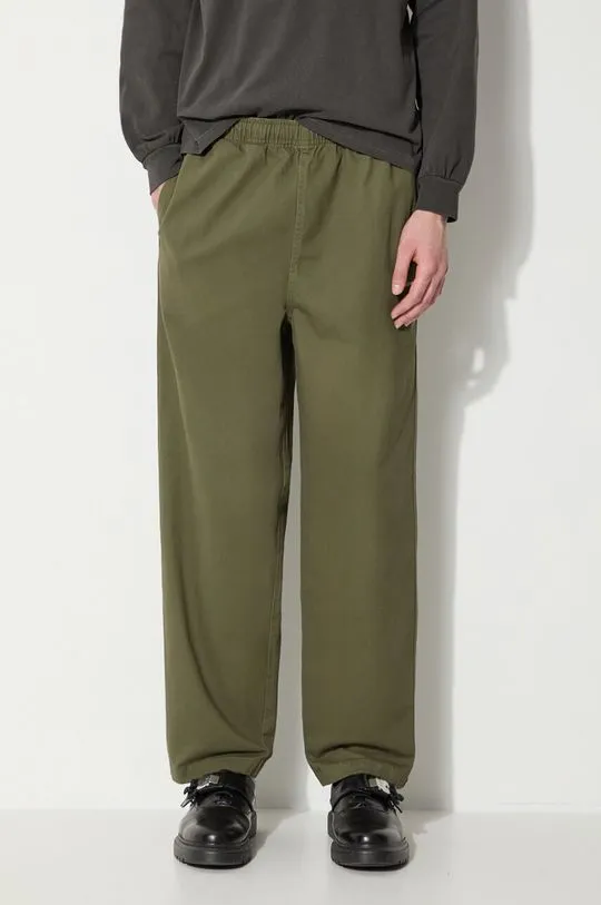 thisisneverthat trousers Easy Pant men's green color TN240WPACP01