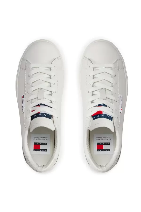 Tommy Hilfiger Women Leather Cupsole TJM Sneaker White