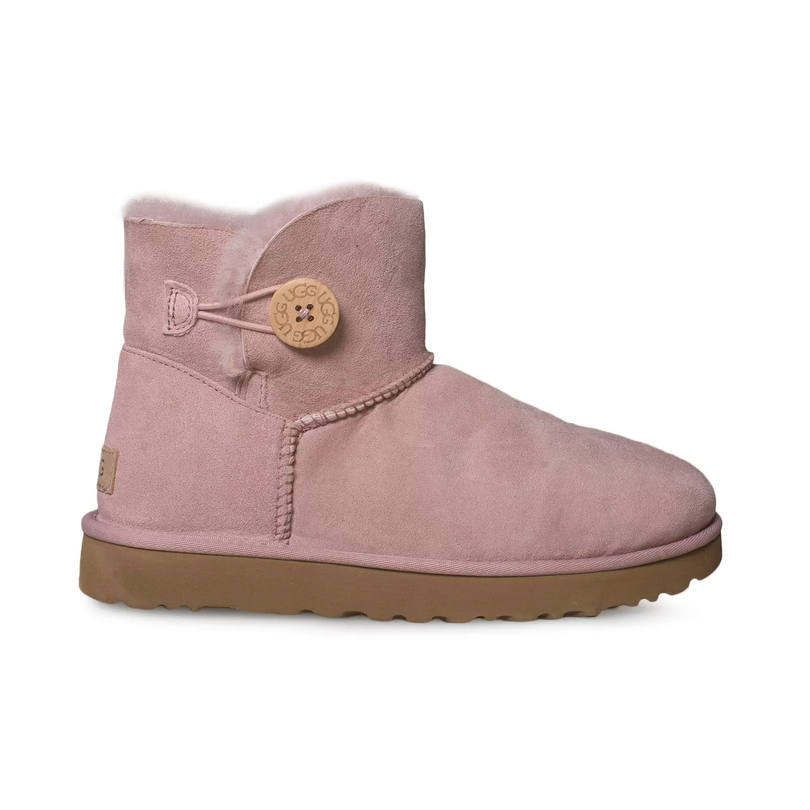 UGG Mini Bailey Button II Pink Crystal Boots - Women's