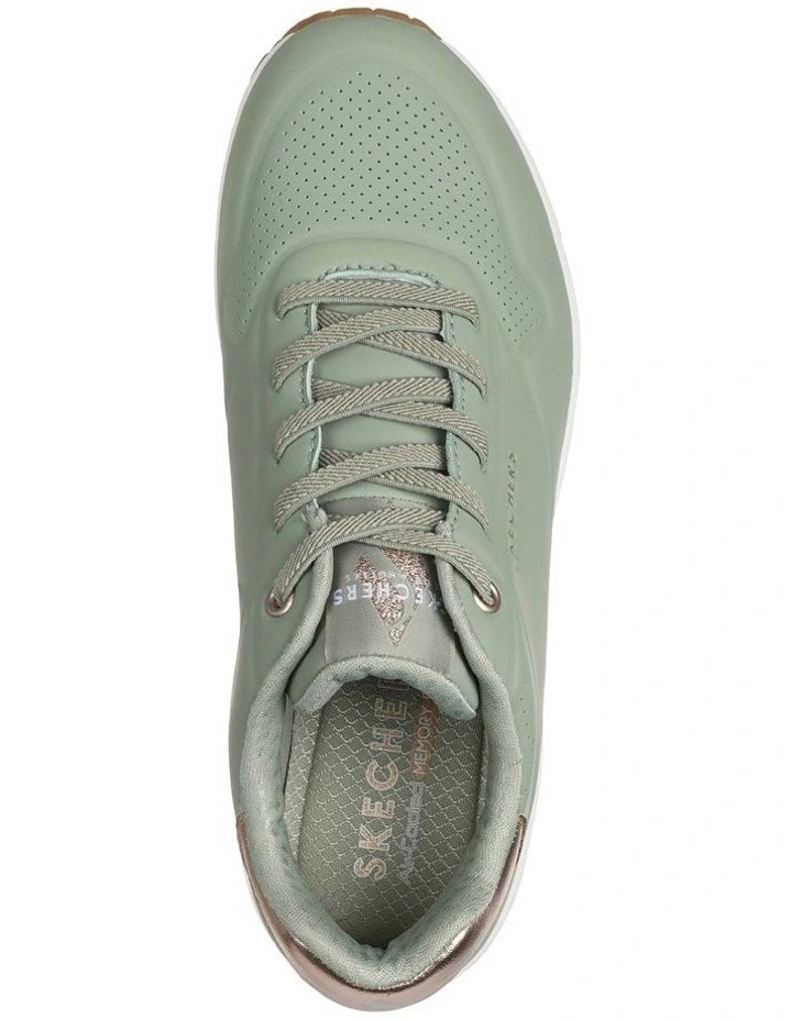 Uno Shimmer Away sneaker in Sage