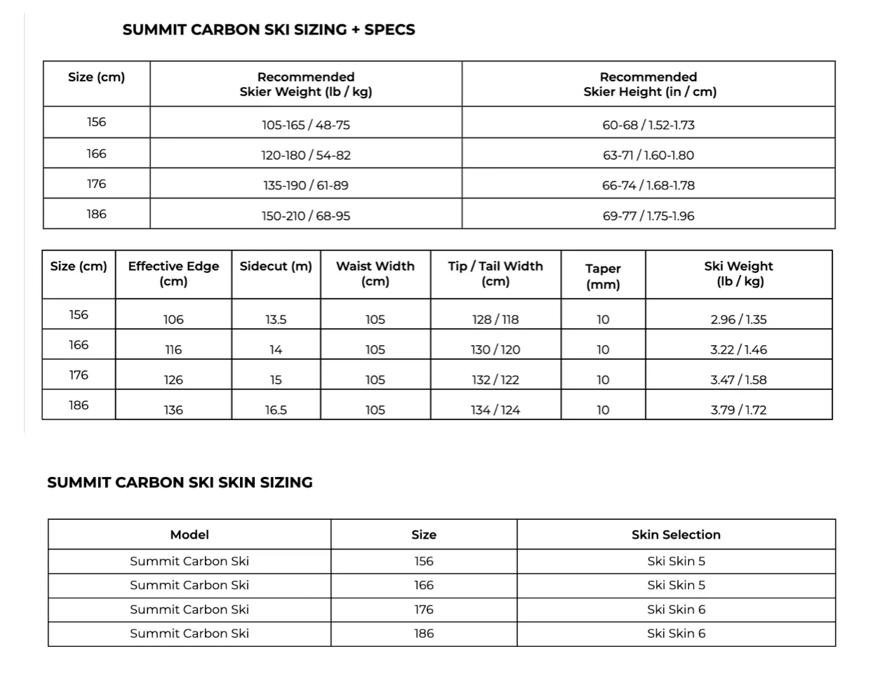 Weston Summit Carbon All Mountain Skis 2023