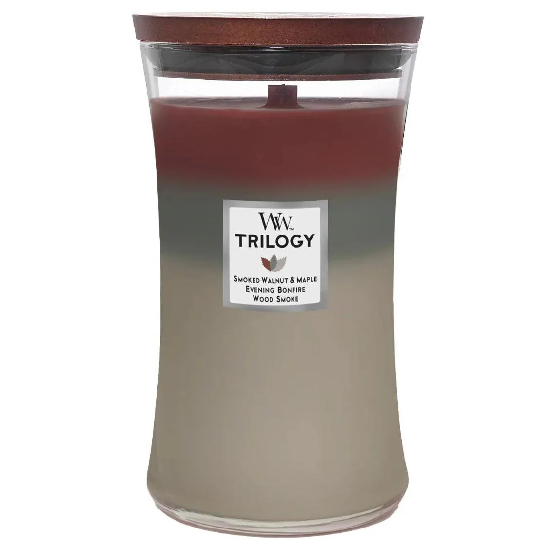 WoodWick Autumn Embers Trilogy Large Candle Crackles As It Burns 610G Hourglass