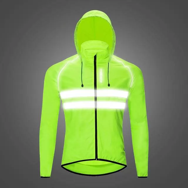 WOSAWE Windproof Cycling Jackets Hooded Men Riding Waterproof Cycle Clothing