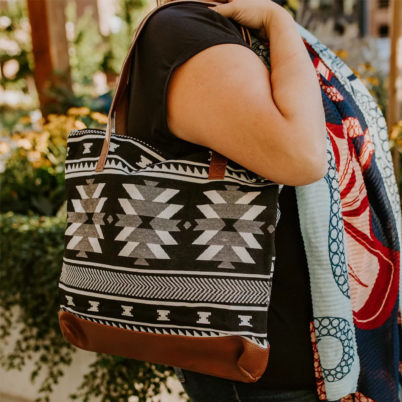 Woven Tote Bag | Visions of our Ancestors by Leila Stogan