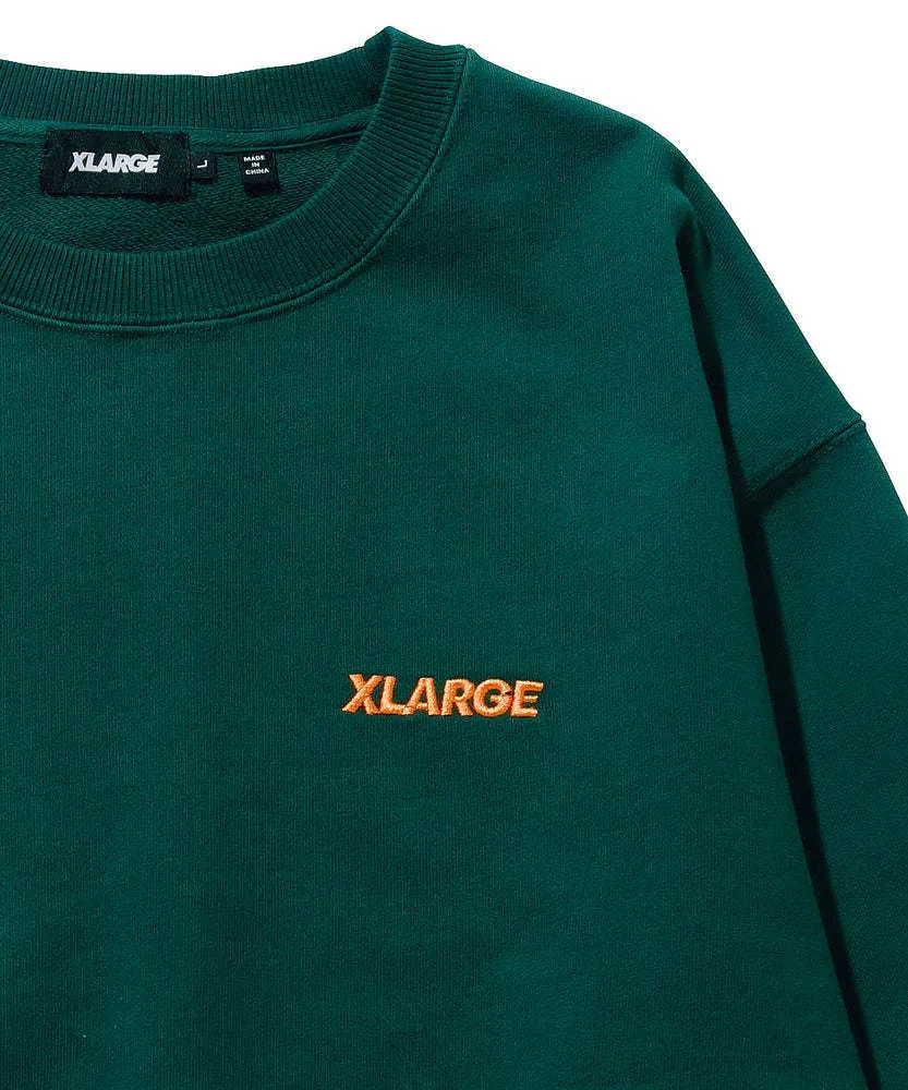 X-Large  |Street Style Long Sleeves Plain Cotton Logo Sweatshirts