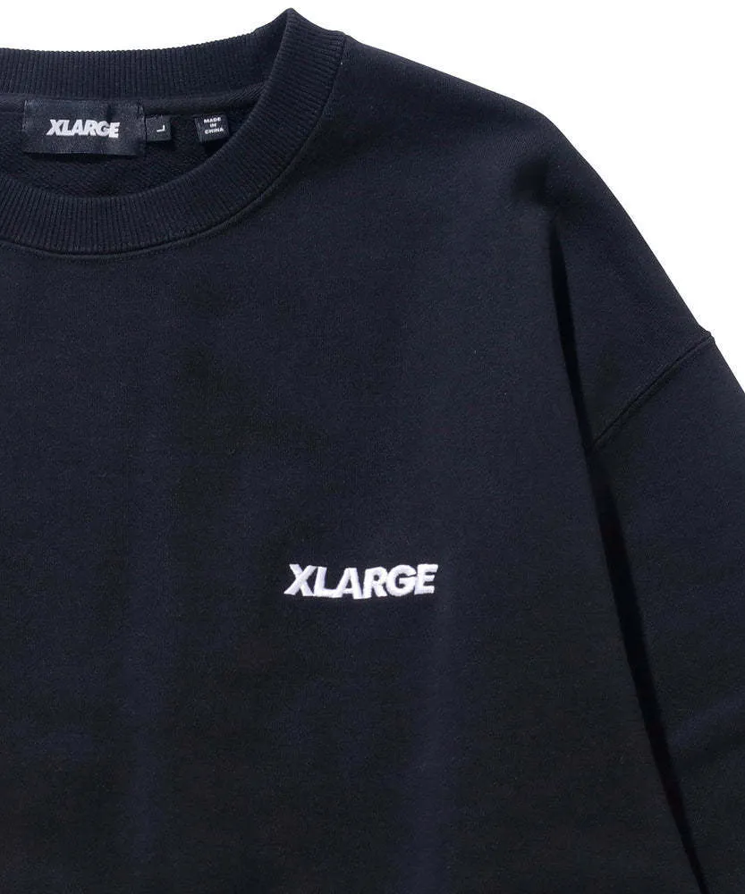 X-Large  |Street Style Long Sleeves Plain Cotton Logo Sweatshirts