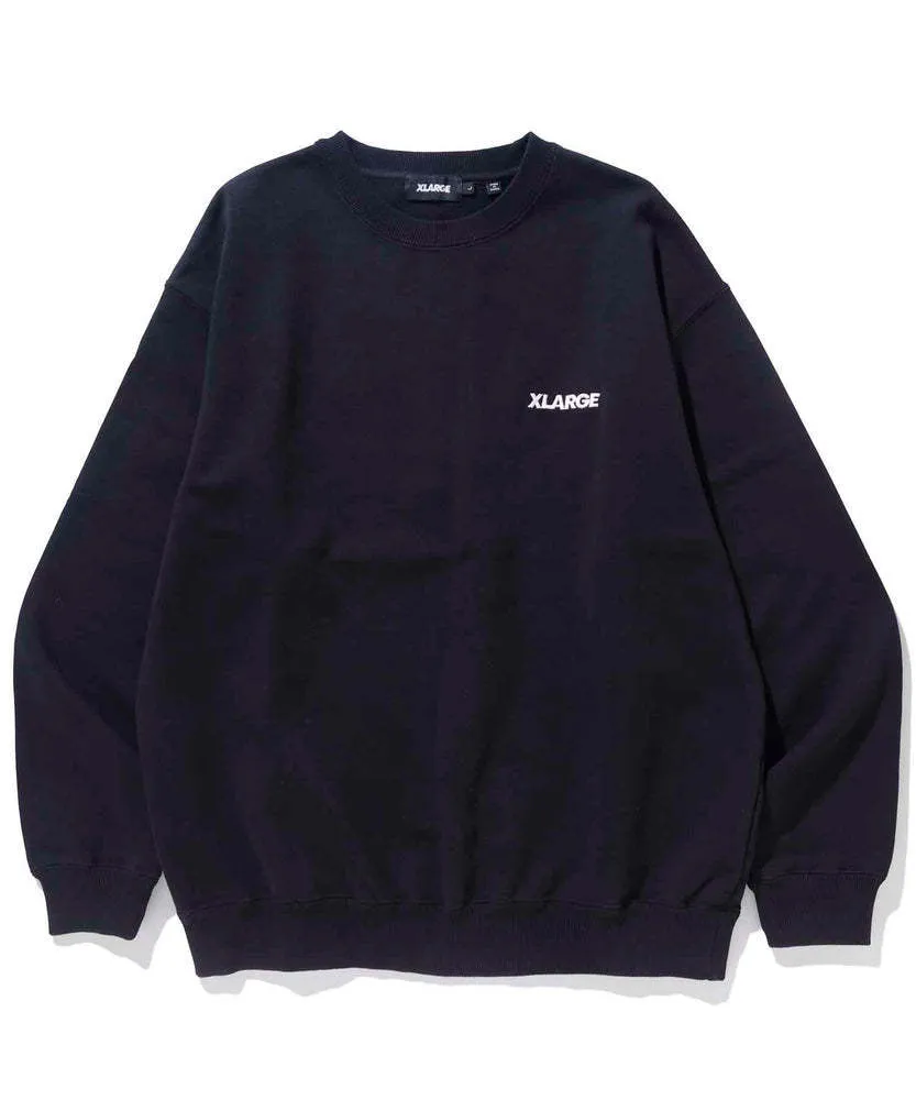 X-Large  |Street Style Long Sleeves Plain Cotton Logo Sweatshirts