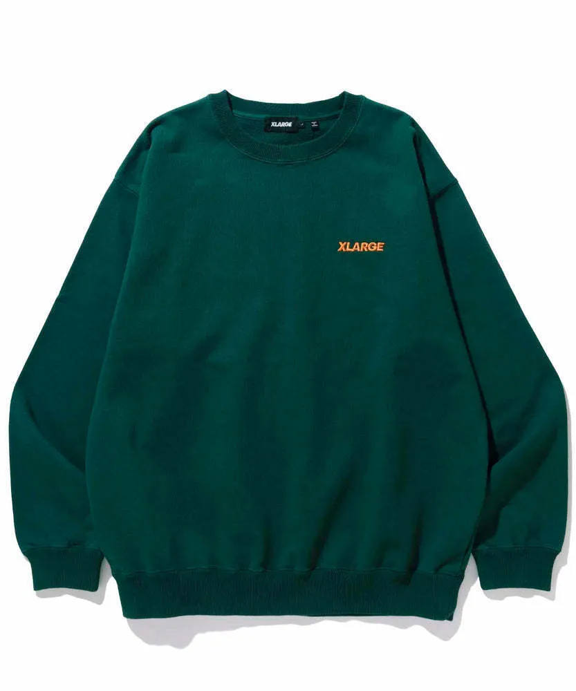 X-Large  |Street Style Long Sleeves Plain Cotton Logo Sweatshirts